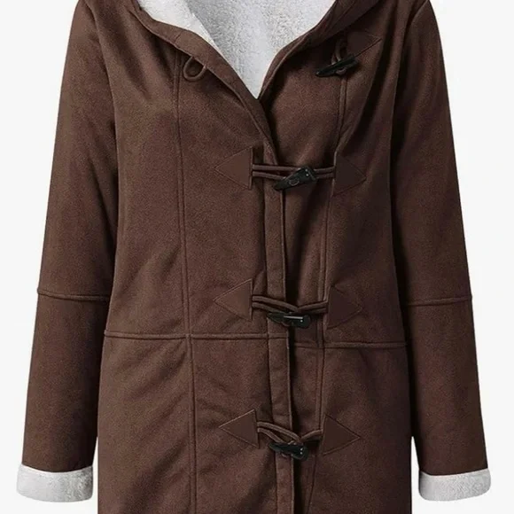 Cozy Brown Teddy Jacket with White Lining - Picture 2 of 5